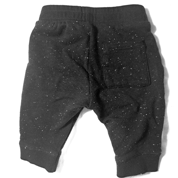 MILES Jogger Baby Boy 3 months - Black and white speckled sweatpant for baby boy - Picture 5 of 6